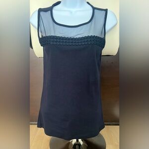 Elegant Navy Blue Sleeveless Top